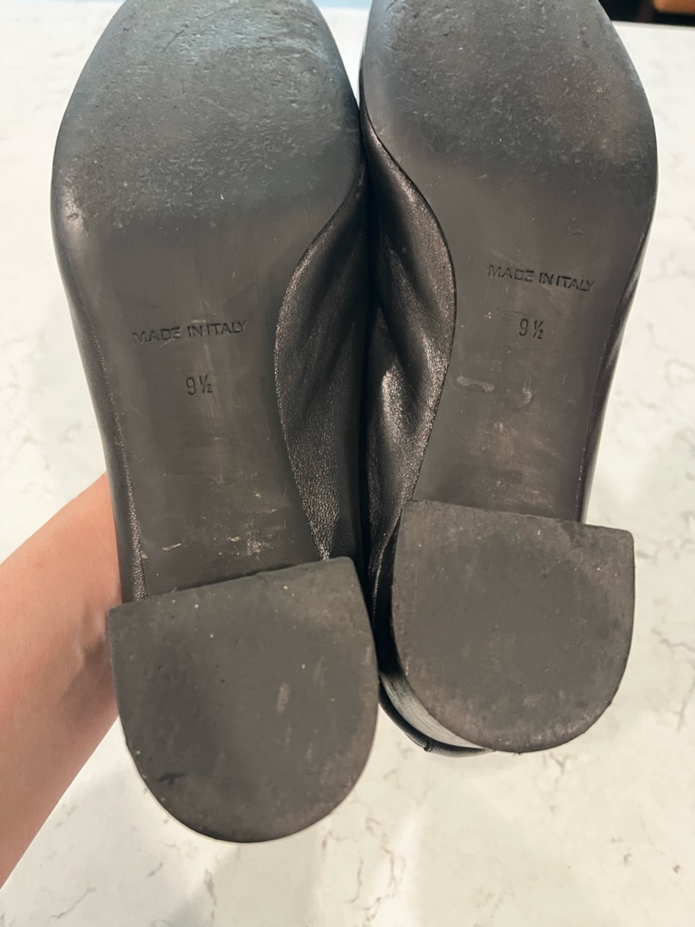 Everlane The Day Heel Black Leather Size 9.5 - Picture 10 of 13